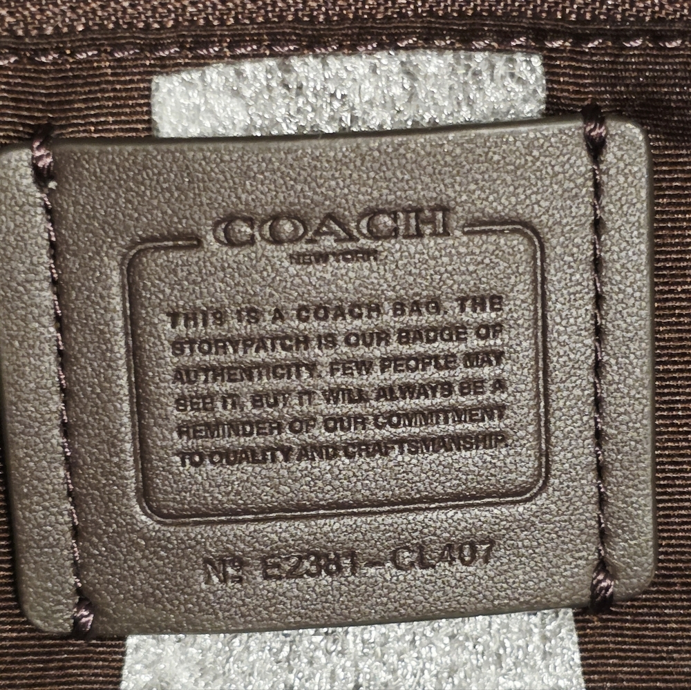 Coach Charlotte Shoulder Bag Pebbled Leather Crossbody Purple Iris Silver chain - Picture 15 of 16
